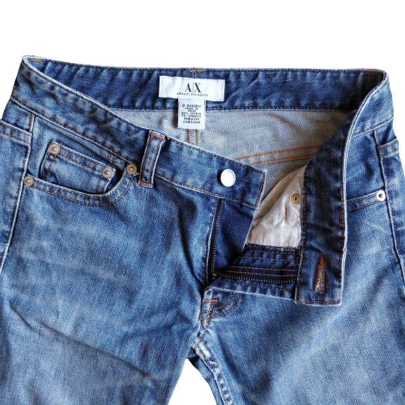 AX Straight Leg Mid Rise Bootcut Jeans size 2, short - Picture 3 of 11